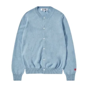 CDG Mujer Lana Azul Cardigan
