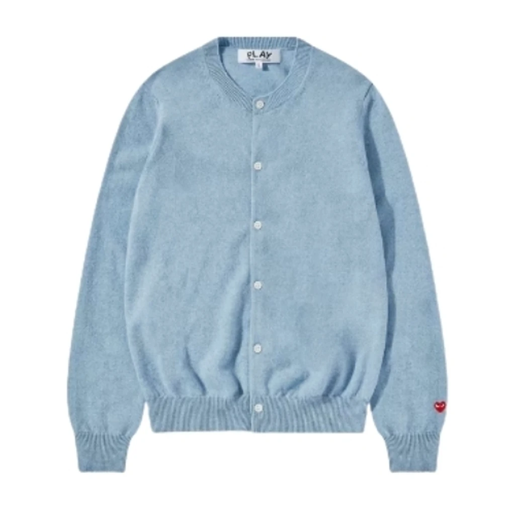 CDG Mujer Lana Azul Cardigan