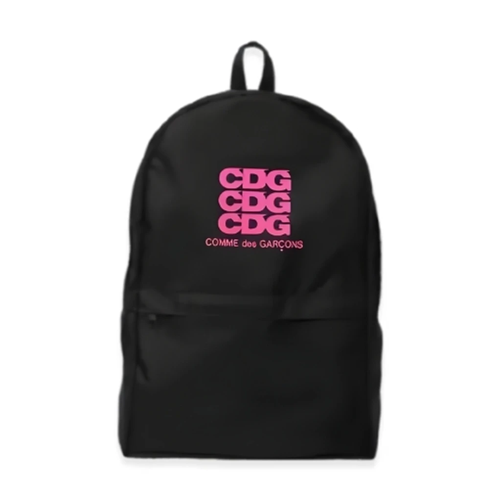 CDG Pink Fluorescent Logo Backpack Bag