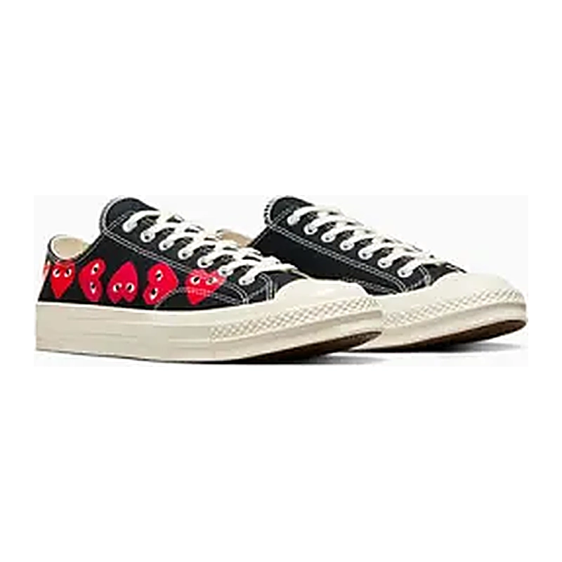 Cdg Conerse Multi Hearts Bota Baja Negro Collection