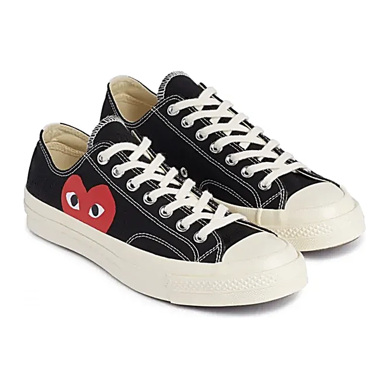 Cdg Converse Big Corazon Bota Baja Negro Release