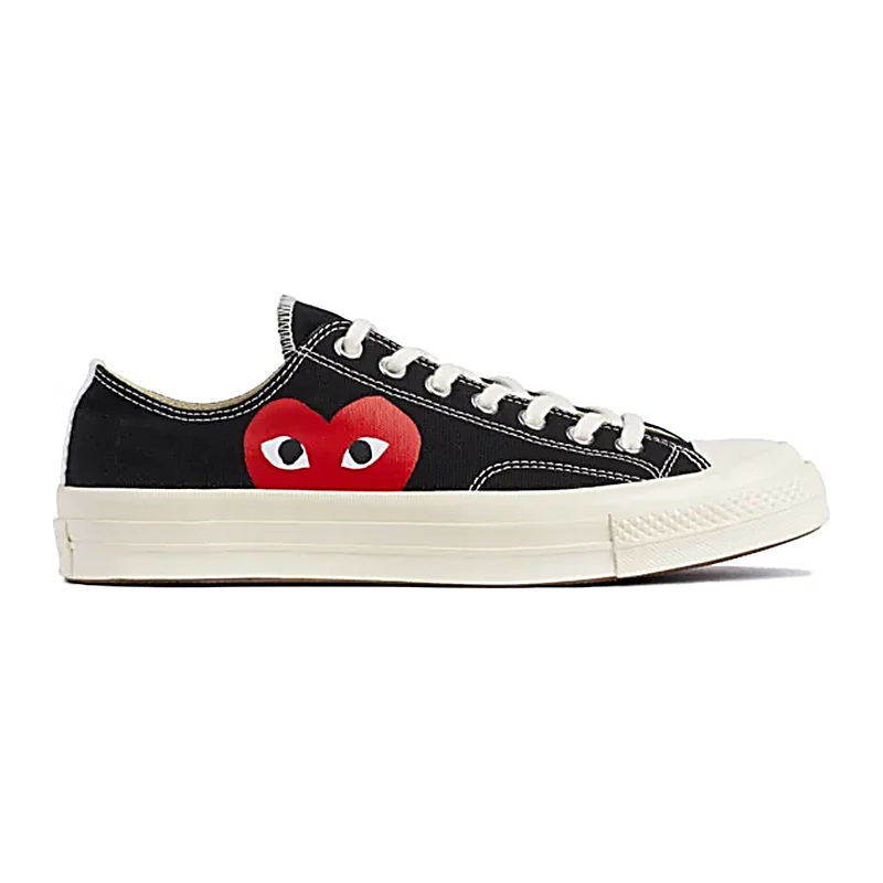 Cdg Converse Big Corazon Bota Baja Negro Trend