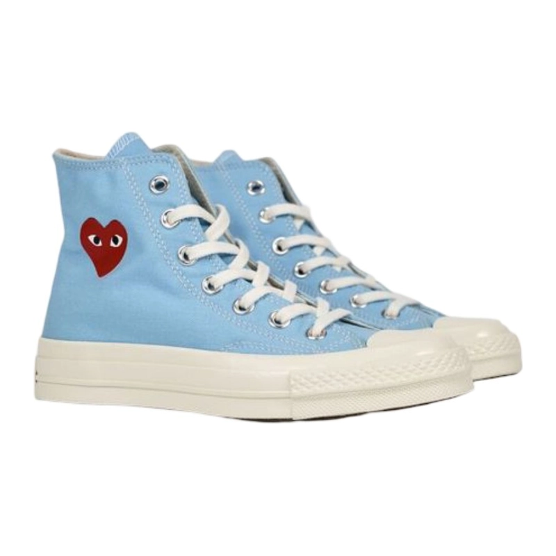 Cdg Converse Chuck High Bright Azul Edition