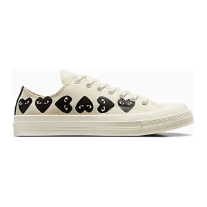 Cdg Converse Multi Hearts Bota Baja Blanco Style