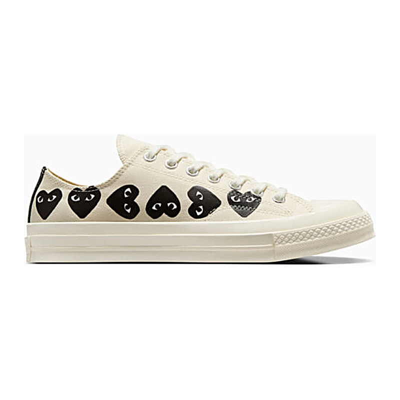 Cdg Converse Multi Hearts Bota Baja Blanco Style