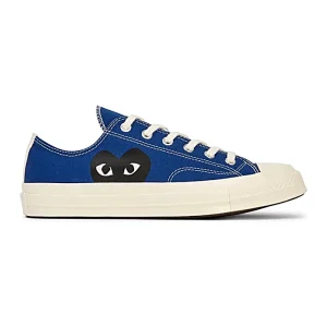 Cdg Converse Negro Corazon Azul Bota Baja Tenis