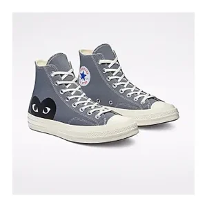 Cdg Converse Negro Corazon Gris Bota Alta Design