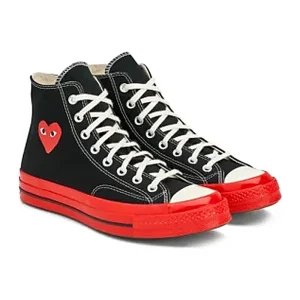 Cdg Converse Rojo Sole Bota Alta Negro Collection