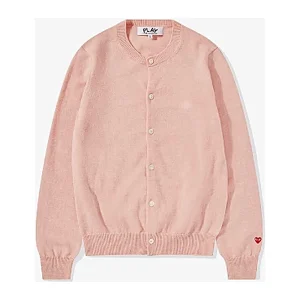 Cdg Mujer Lana Cardigan Crema