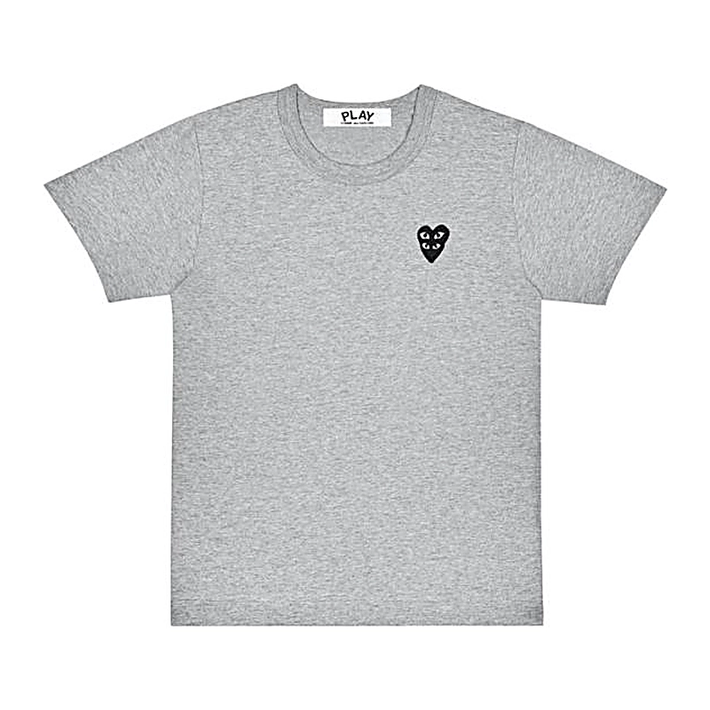 Cdg Play Basic Gris T Playera Negro Family Corazon Collection