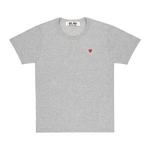 Cdg Play Basic Small Emblem T Playera Gris Collection