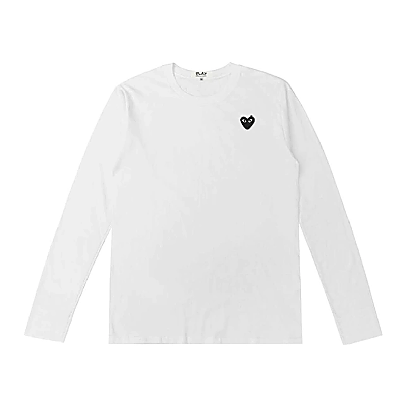 Cdg Play Manga Larga Overlapping Corazon Blanco Azul Trend