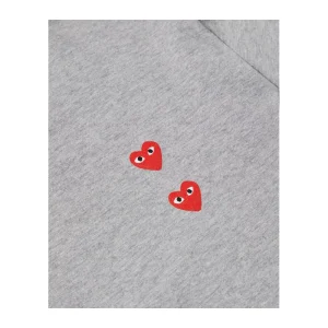 Cdg Play Multi Rojo Corazon Longsleeve T Playera Gris Trend
