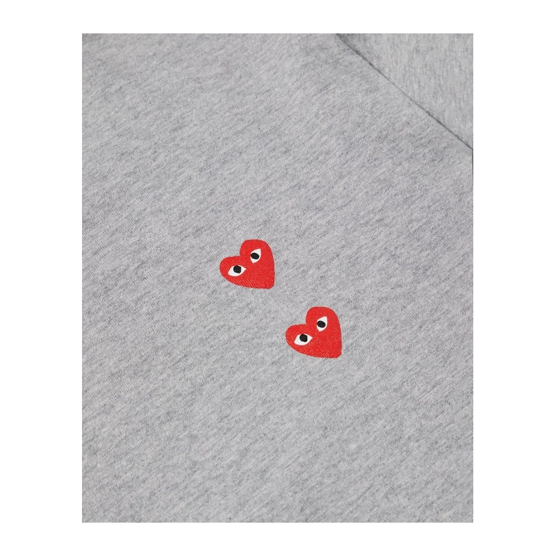 Cdg Play Multi Rojo Corazon Longsleeve T Playera Gris Trend