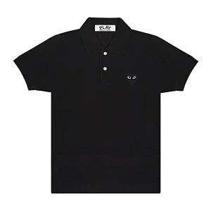 Cdg Play Polo Negro Emblem Negro Edition