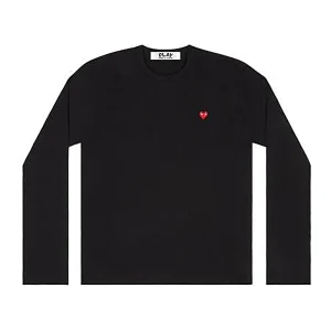 Cdg Play Small Rojo Corazon Ls Negro Collection