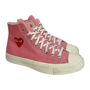 Cdg Play X Converse Chuck High Bright Rosa Design