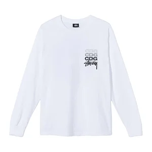 Cdg Stussy X Dot Ls Manga Larga Blanco Edition