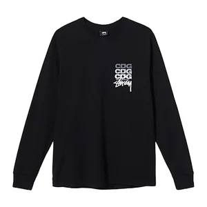 Cdg Stussy X Dot Ls Manga Larga Negro Release
