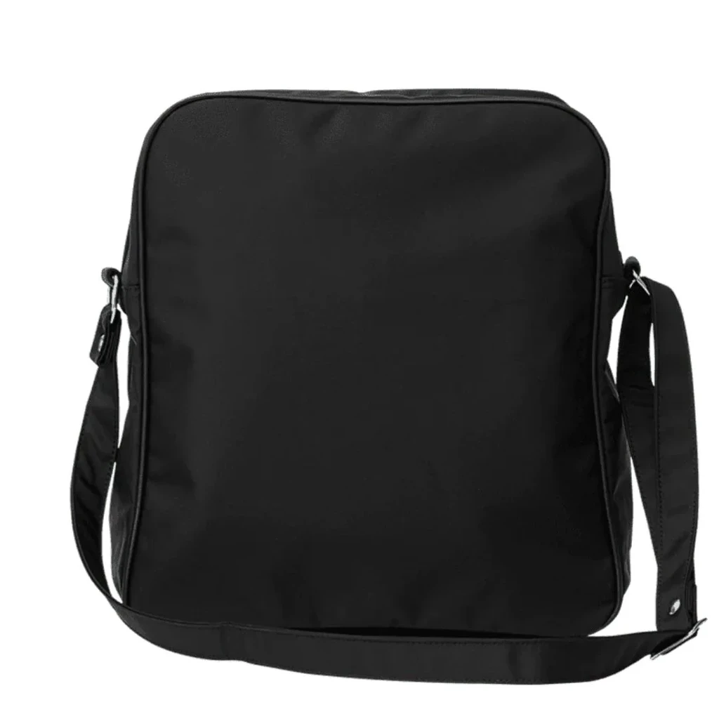 Comme Des Garcons Logo Black Messenger Bag White
