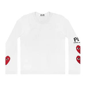 Comme Des Garcons Play Corazon Ls Blanco Fit